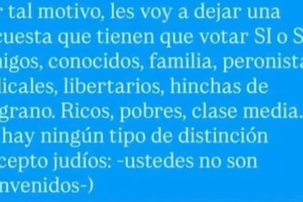 Denuncia penal contra Florencia Guerra Sodero por comentarios antisemitas